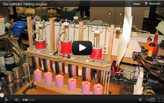 Making a 6-cylinder Stirling engine video 2
