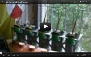 Five Cylinder Stirling Engine